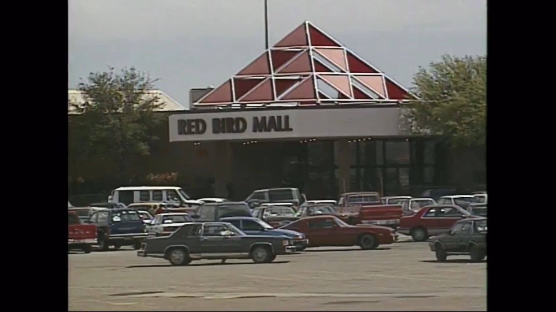 Grand opening crowd outside Red Bird Mall in 1975 Dallas